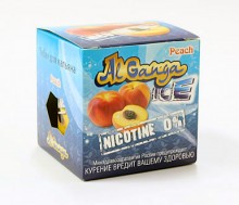 Табак для кальяна "AL Ganga ICE" БЕЗ НИКОТИНА (Аль Ганжа АЙС) Персик, банка 50 гр. 